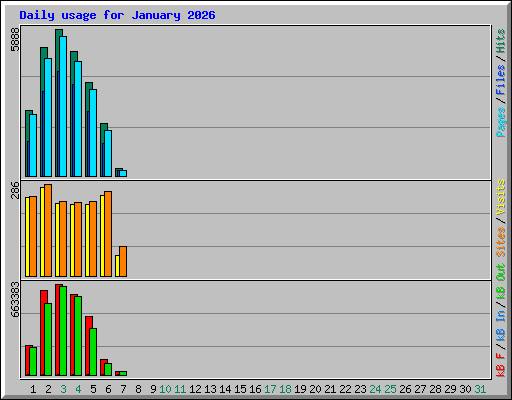 Daily usage for January 2026