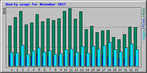 Hourly usage for November 2017