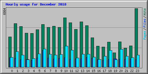 Hourly usage for December 2018