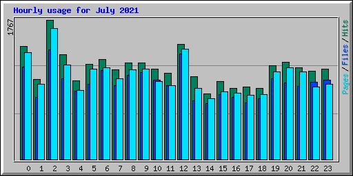 Hourly usage for July 2021
