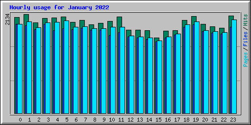 Hourly usage for January 2022