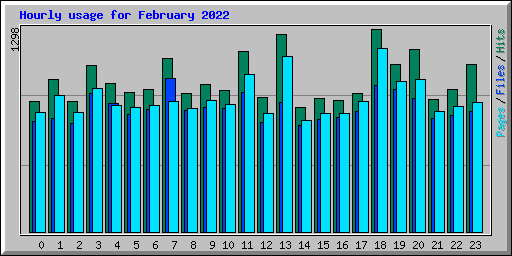 Hourly usage for February 2022