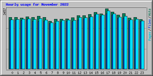 Hourly usage for November 2022