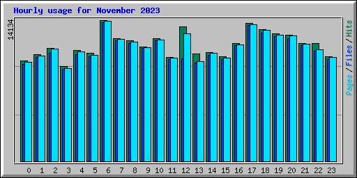 Hourly usage for November 2023