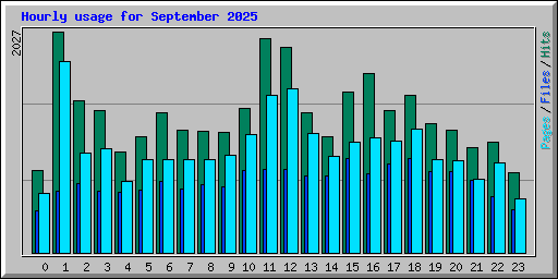 Hourly usage for September 2025