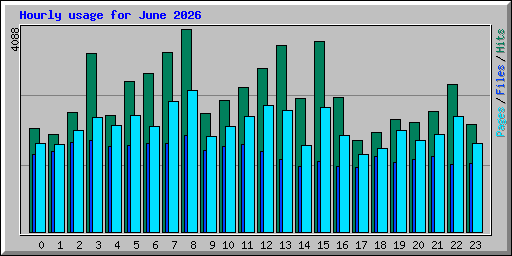 Hourly usage for June 2026